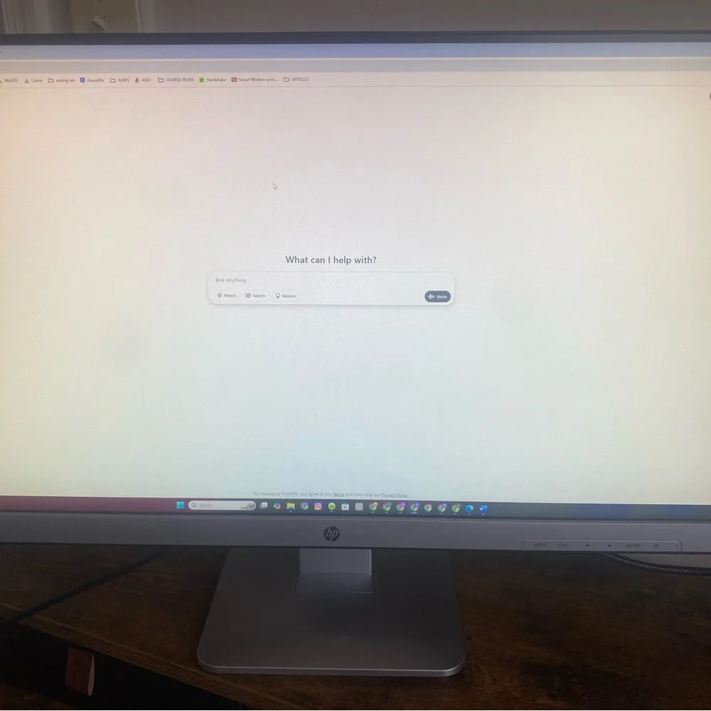 HP Monitor with Silver Stand